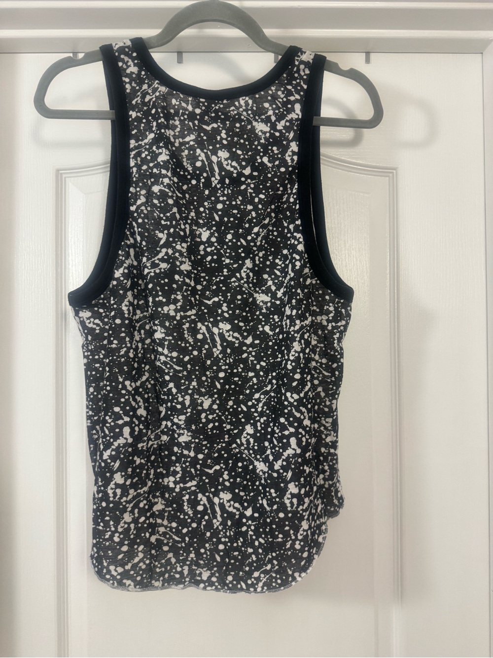 PINK Victoria's Secret Black & White Splatter Sequin Logo Tank - Picture 4 of 5